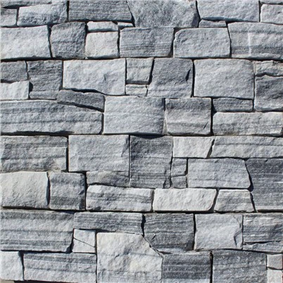 Grár kvarsít Deco klæðningarsteinar fyrir veggi JRN-050