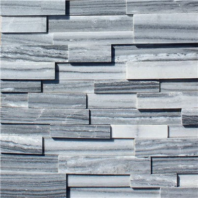 Real Stone 3D Ledger Panels Hvítt Grátt Quartzite JRED-050