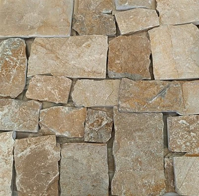 Beige litur Limestone Ashlar úti- og innispónn JRSC-100